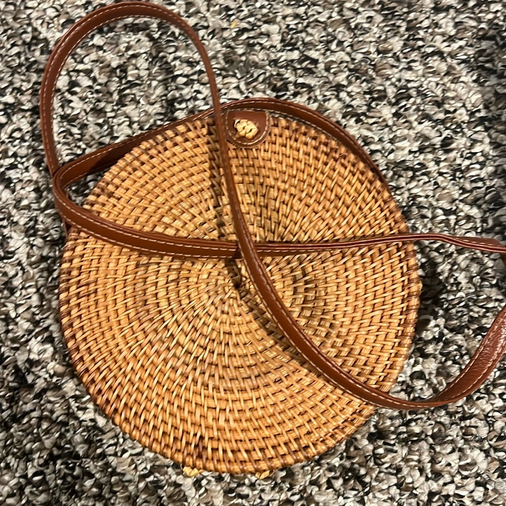 Woven crossbody bag
